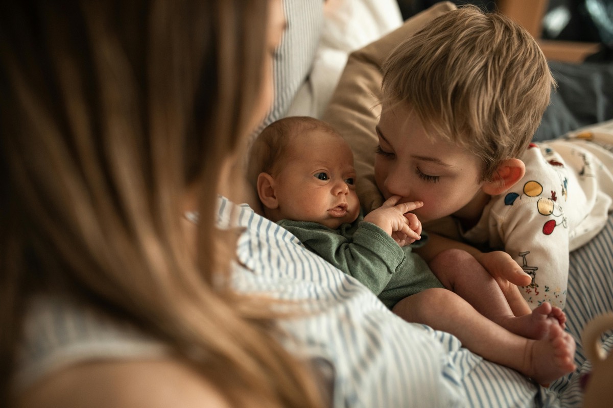 A couple with their newborn baby
