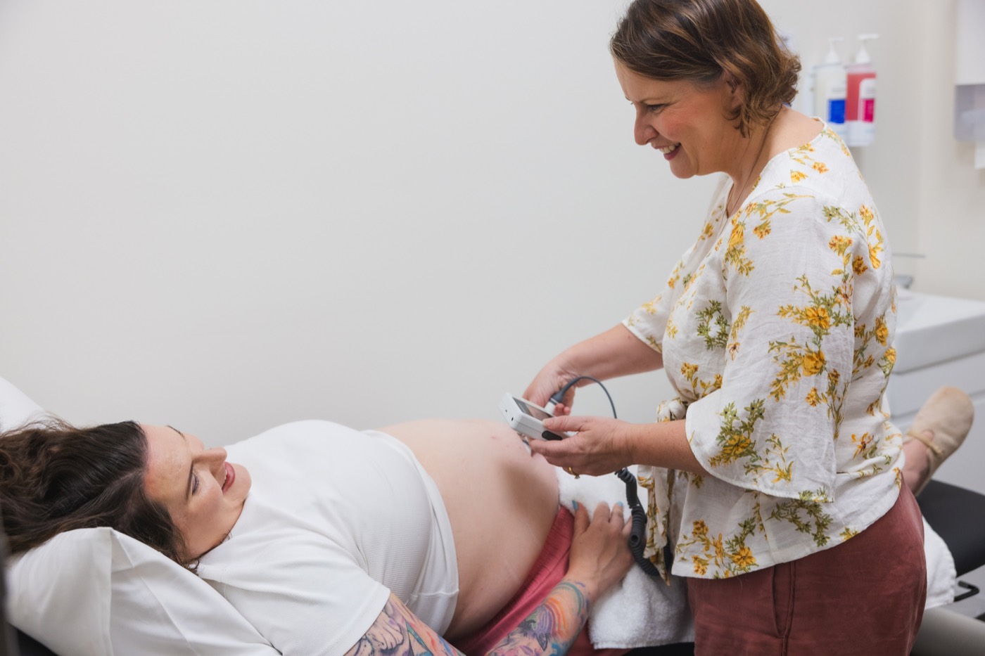 A midwife providing pregnancy care